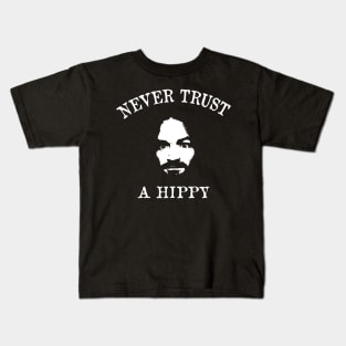Never Trust A Hippy pop art Kids T-Shirt